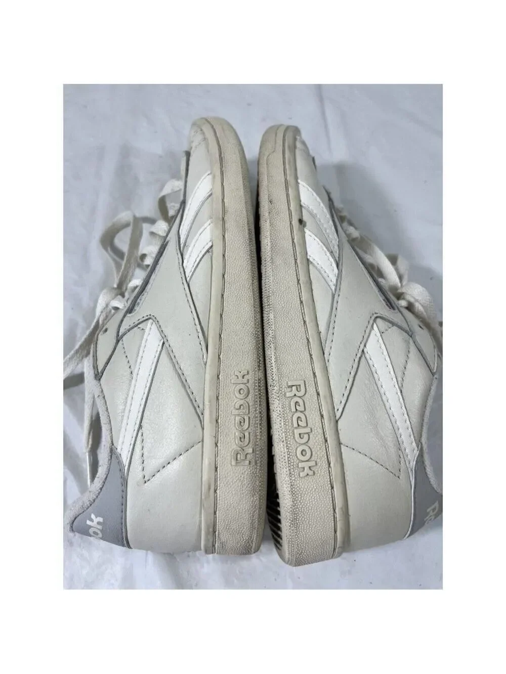 reebok npc low top leather sneaker in chalk size 8 womens